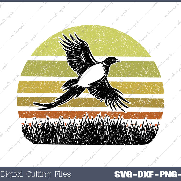 Flying Ringneck SVG PNG Cutting Printable Files