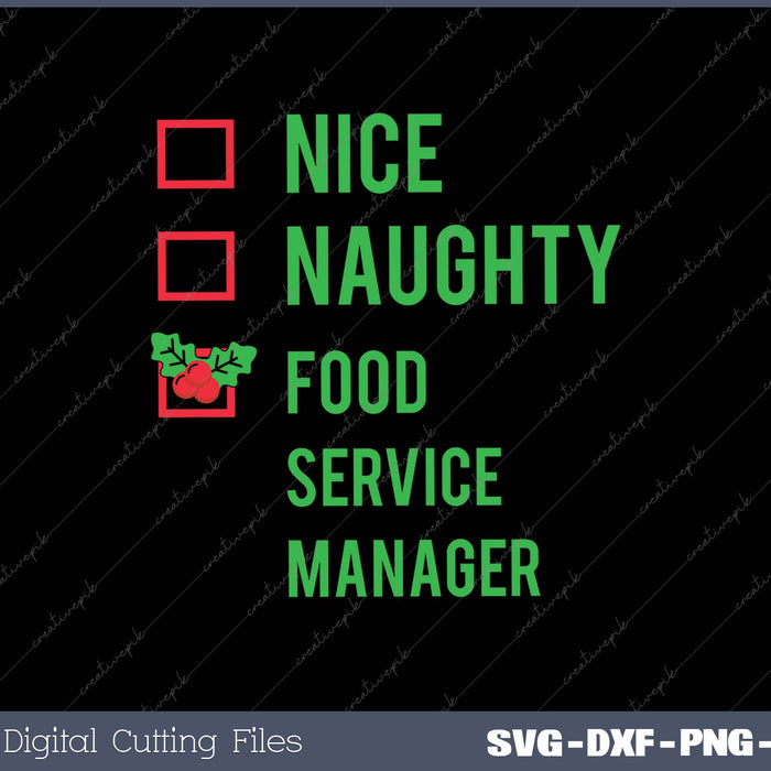 Food Service Manager Funny Pajama Christmas Gift