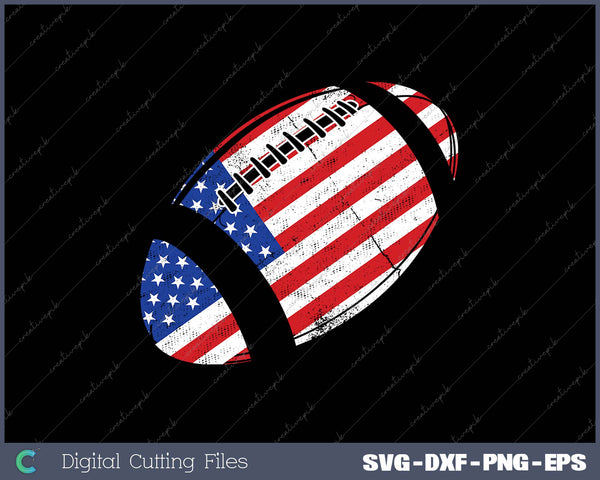 Football 4th July American Flag 