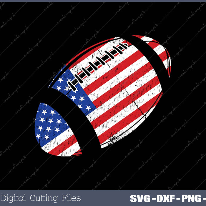 Football 4th July American Flag 