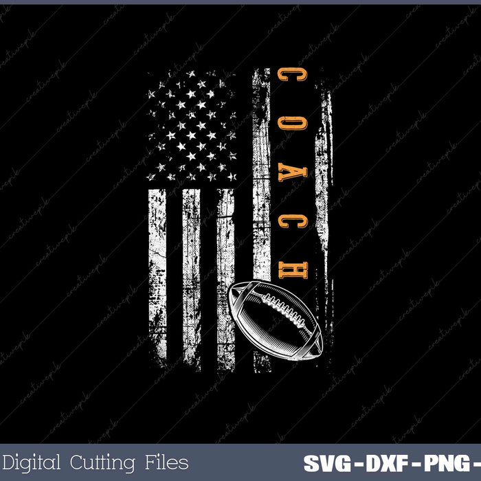 Football Coach American Flag Football Trainer Coaching SVG Cut files