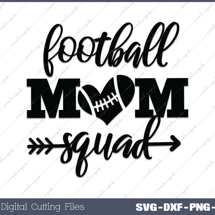 Football Mom Squad SVG PNG Cutting Printable Files