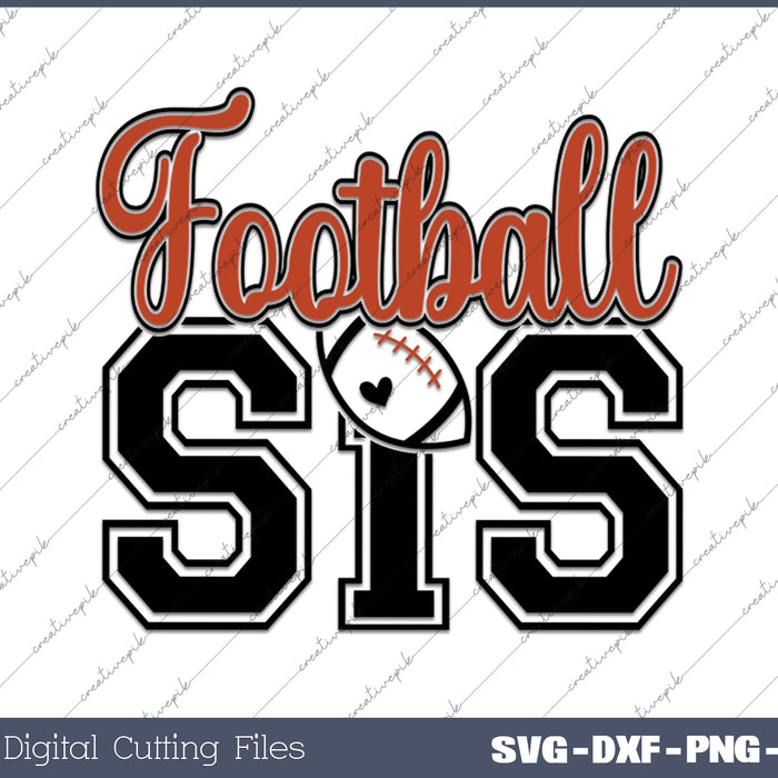 Football Sister Game Day SVG PNG Cutting Printable Files