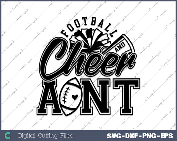 Football and Cheer Aunt SVG PNG Cutting Printable Files