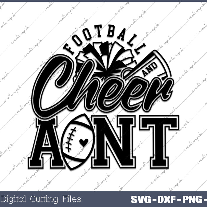 Football and Cheer Aunt SVG PNG Cutting Printable Files