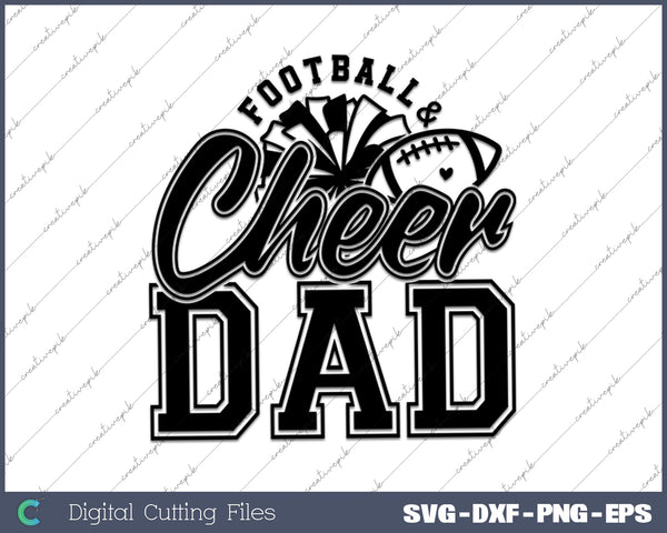 Football and Cheer Dad SVG PNG Cutting Printable Files