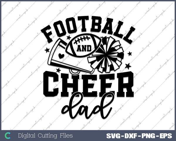 Football and Cheer Dad SVG PNG Cutting Printable Files