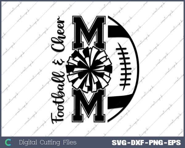 Football and Cheer Mom SVG PNG Cutting Printable Files