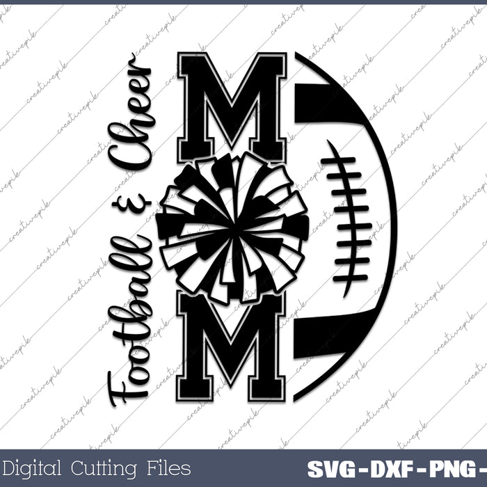 Football and Cheer Mom SVG PNG Cutting Printable Files