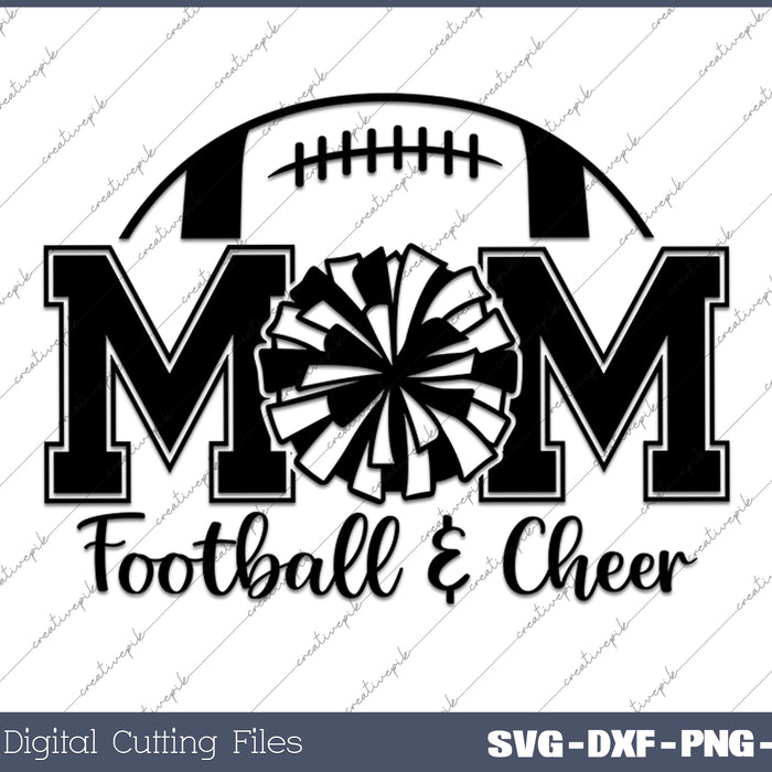 Football and Cheer Mom SVG PNG Cutting Printable Files