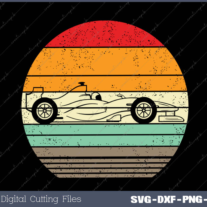 Formula Race Car Sunset Retro Driver Racing Fans Racer Gift