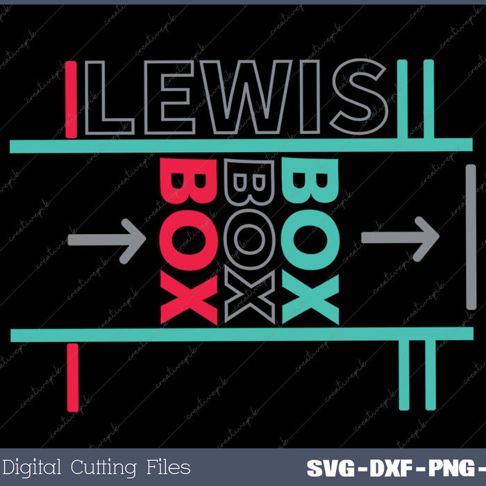 Formula Racing Lewis Box Box Box fan