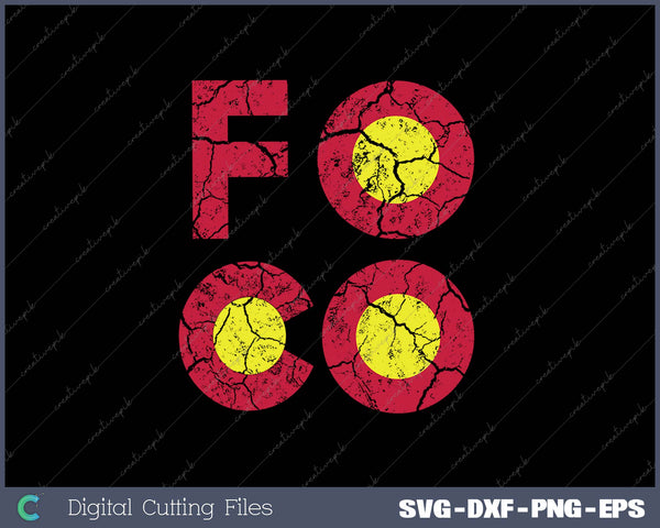 Fort Collins Colorado Flag FOCO SVG PNG Cutting Printable Files