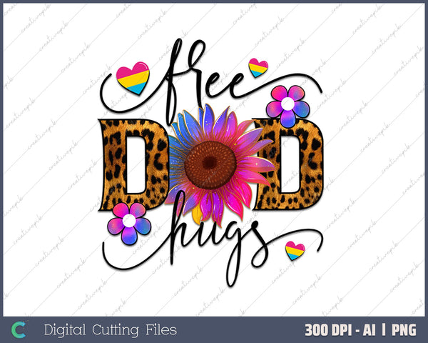 Free Dad Hugs LGBT Supports Happy Pride Month 