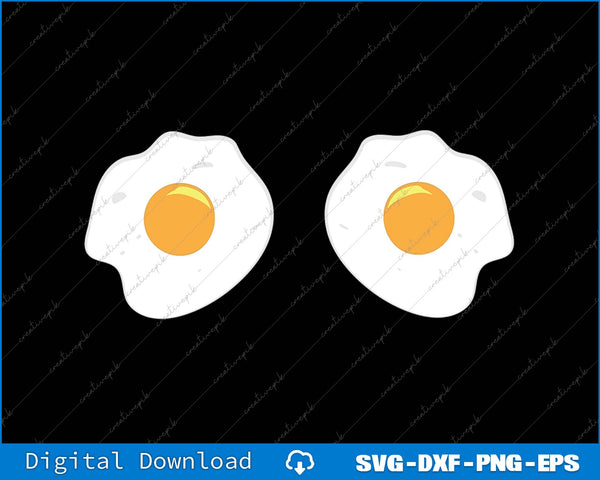 Fried Egg Bra Bikini Eggs Funny Fried Egg Costume SVG PNG Printable File