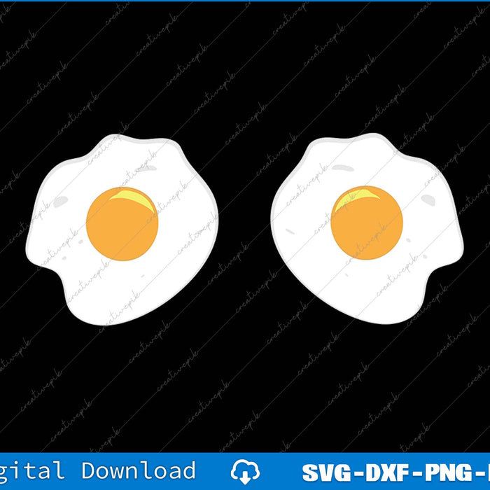 Fried Egg Bra Bikini Eggs Funny Fried Egg Costume SVG PNG Printable File