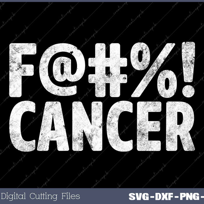 Fuck Cancer Breast Cancer Awareness Distressed F@#%! 