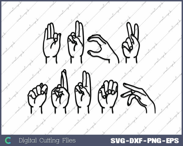 Fuck Trump Sign Language SVG PNG Cutting Printable Files