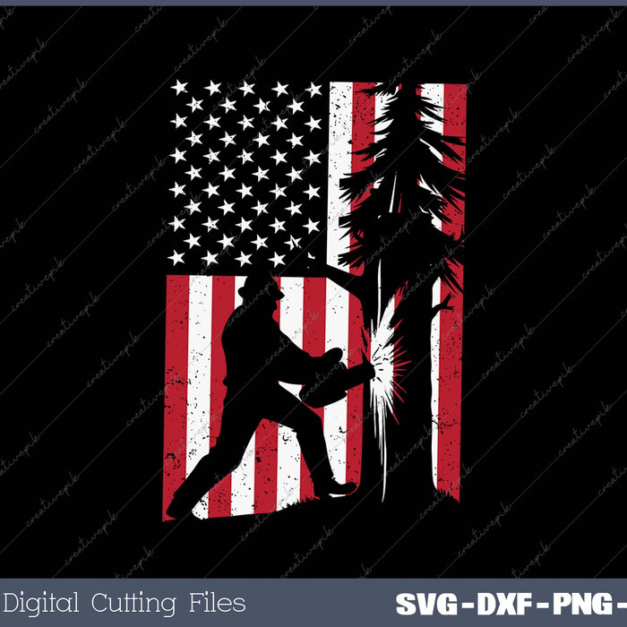Funny American Flag Arborist SVG PNG Cutting Printable Files