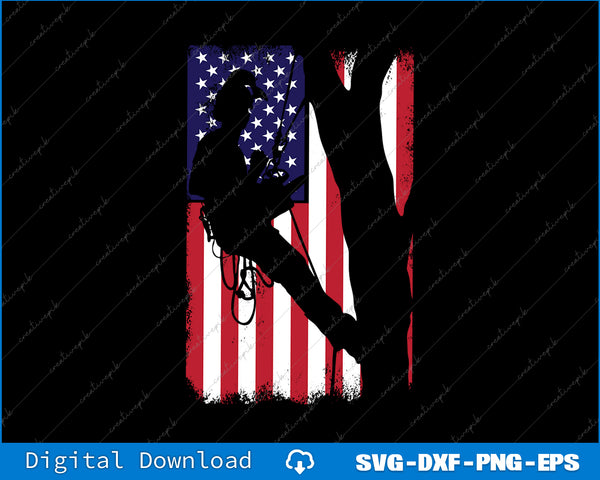 Funny American Flag Arborist Gift For Men Cool Tree Lover SVG PNG Printable File