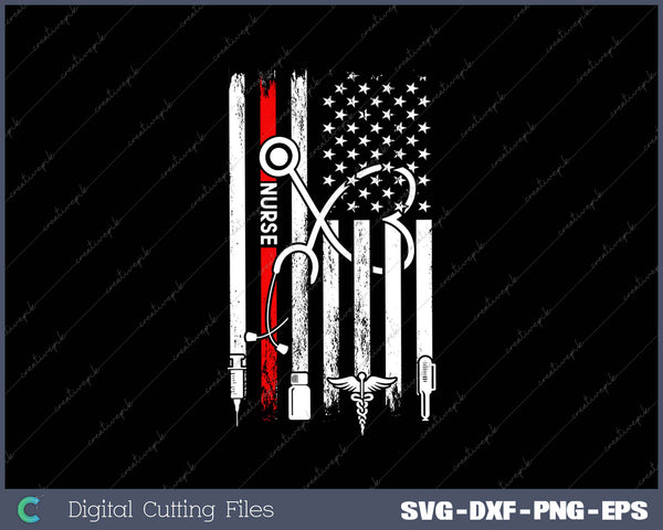 Funny American Patriotic USA Flag Nurse Day Design