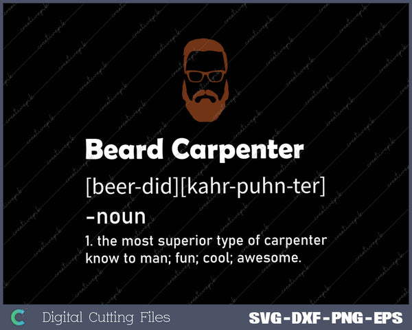 Funny Beard Carpenter Gift for Men