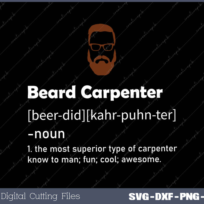 Funny Beard Carpenter Gift for Men