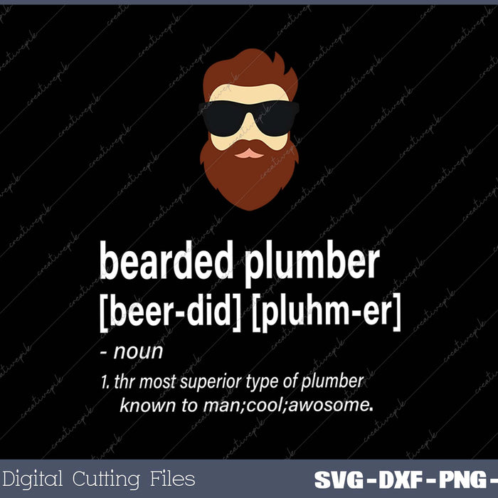 Funny Brown Beard Plumber Gift for Men Son of a Plumber