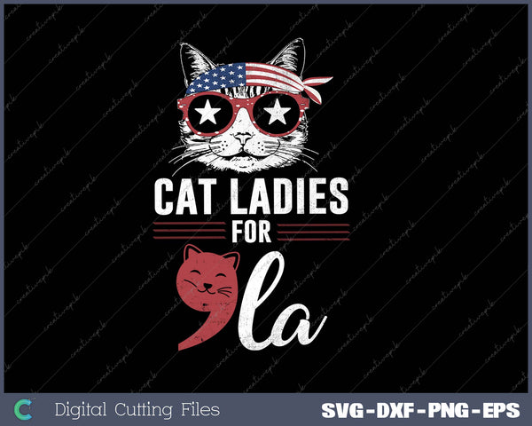 Funny Cat Ladies For Kamala Harris President 2024