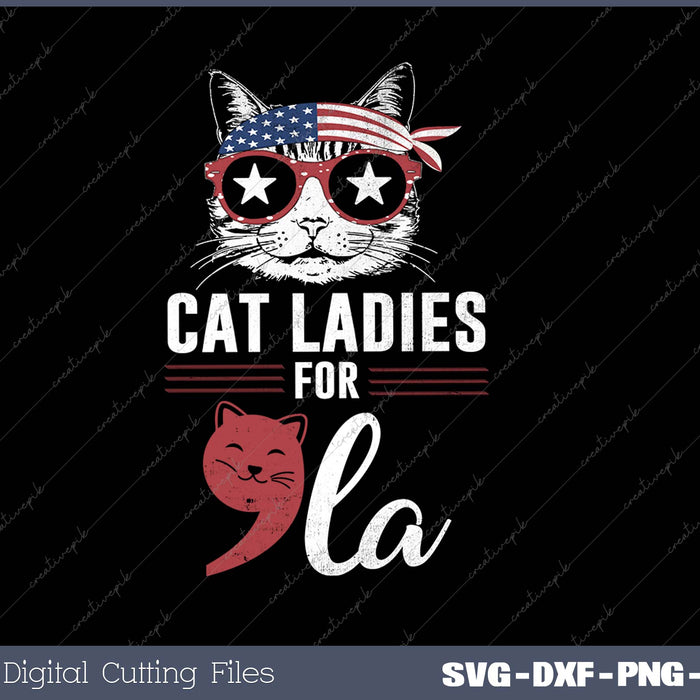 Funny Cat Ladies For Kamala Harris President 2024