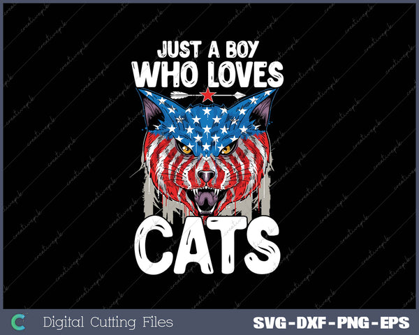 Funny Cat Gift for Boys Cats Lover SVG PNG Cutting Printable Files