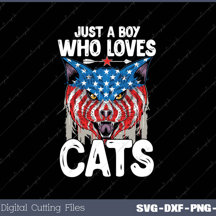 Funny Cat Gift for Boys Cats Lover SVG PNG Cutting Printable Files