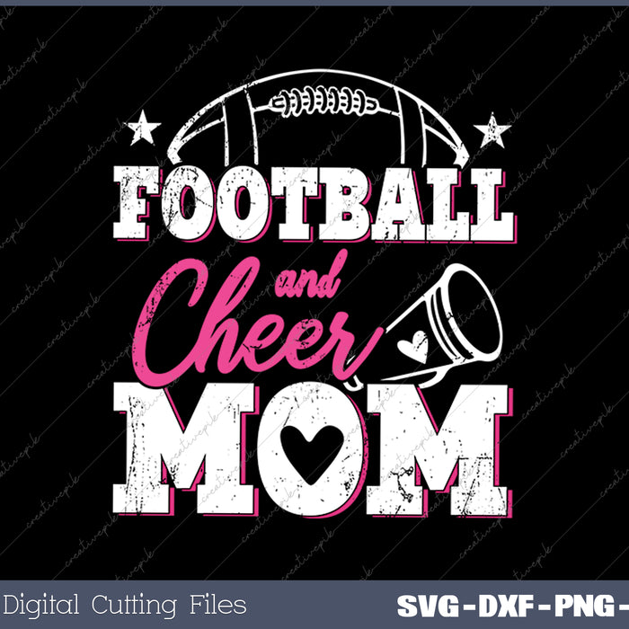 Funny Cheerleading Mom Football and Cheer Mom SVG PNG Cutting Printable Files