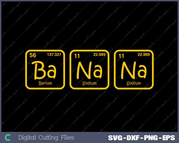 Funny Chemistry Yellow Banana Periodic Table