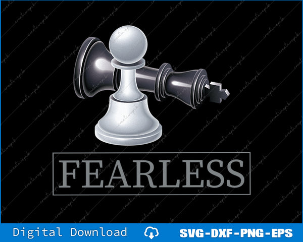 Funny Chess Fearless Chess Player Smart SVG PNG Cutting File