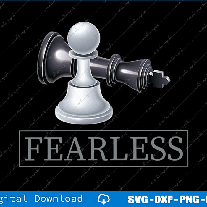 Funny Chess Fearless Chess Player Smart SVG PNG Cutting File