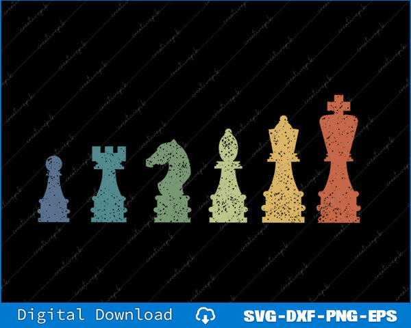 Funny Chess Pieces Board Game Lover Player Themed Chess SVG PNG File