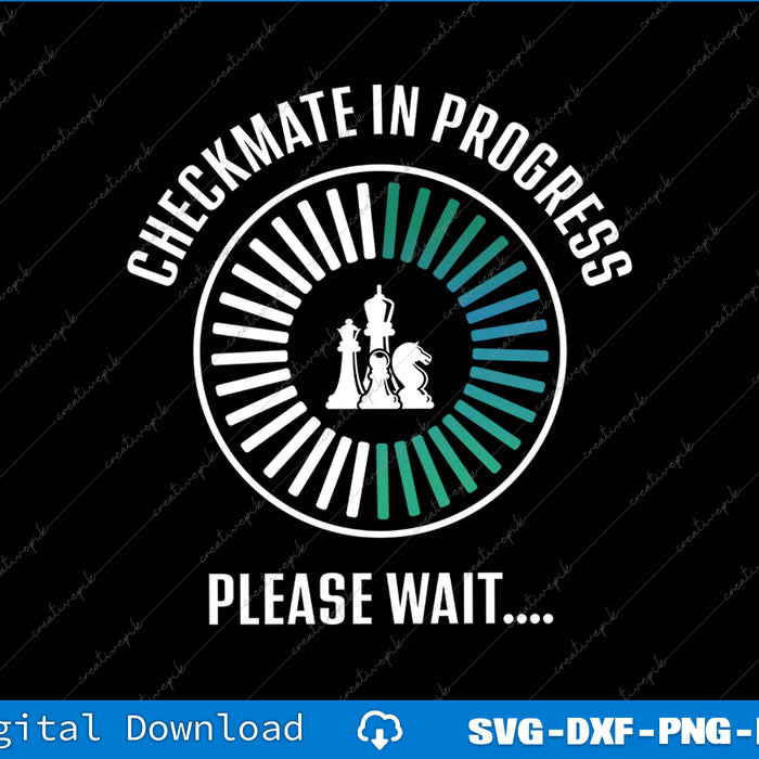 Funny Chess Player Board Game Chess SVG PNG Cutting Printable File