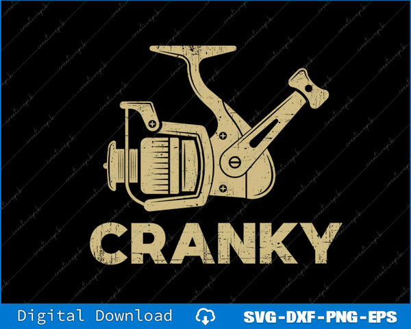 Funny Crankbait Fishing Lure Cranky SVG PNG Cutting Printable File