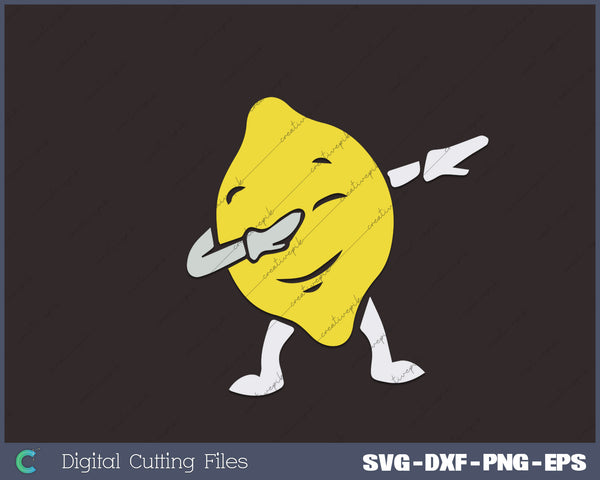 Funny Dabbing Lemon Illustration Lemonade Lover SVG PNG Cutting Printable Files