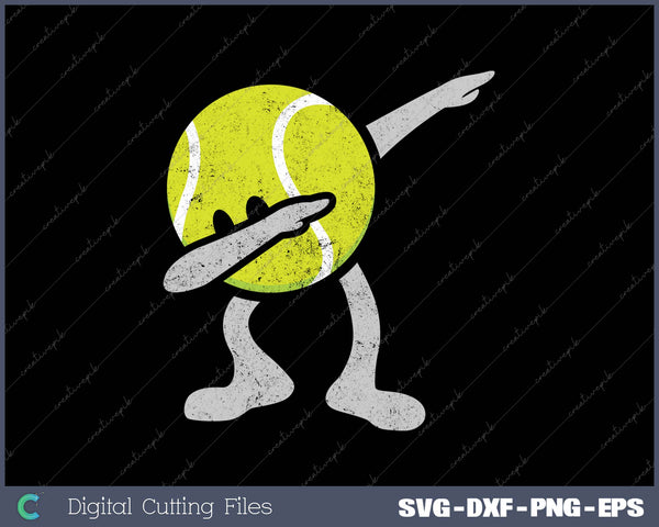 Funny Dabbing Tennis Ball SVG PNG Cutting Printable Files