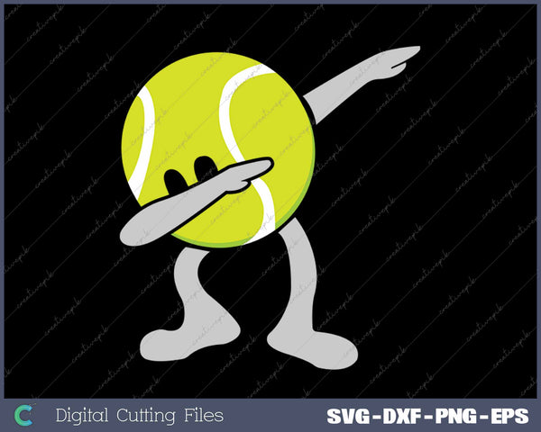 Funny Dabbing Tennis Ball SVG PNG Cutting Printable Files