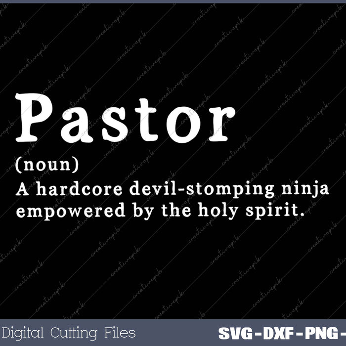 Funny Definition - Pastor SVG PNG Cutting Printable Files