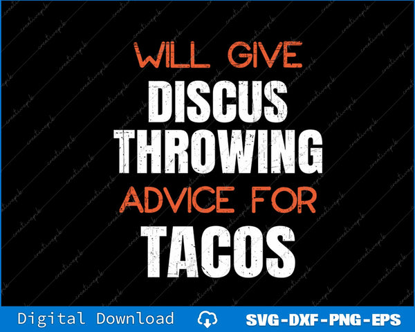 Funny Discus Thrower Track Field Events Throwing Humor SVG PNG Printable Files
