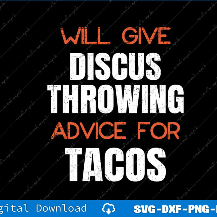 Funny Discus Thrower Track Field Events Throwing Humor SVG PNG Printable Files