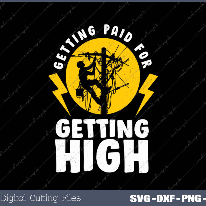 Funny Electrician Gift Electrical Power Lineman SVG PNG Cutting Printable Files