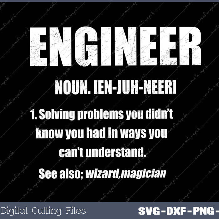 Funny Engineering Student Engineer Noun Definition Nerds