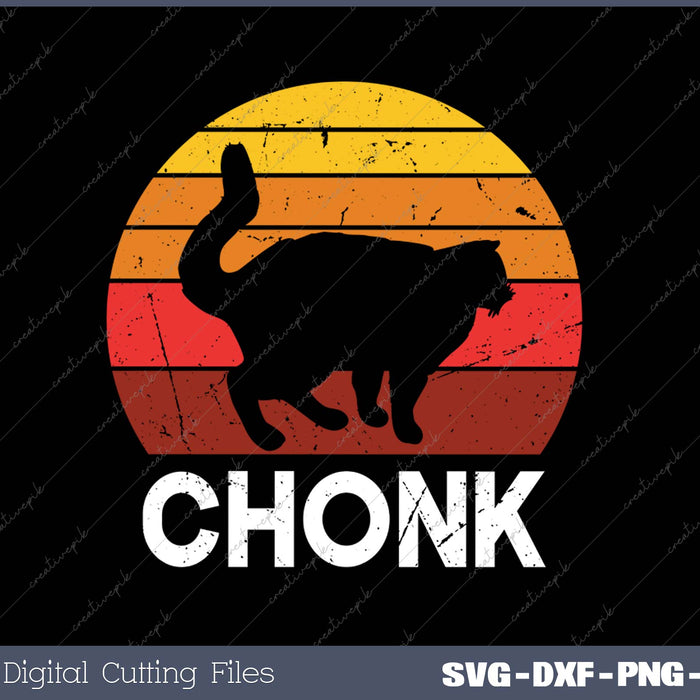 Funny Fat Cats Meme, Chonk Cat SVG PNG Cutting Printable Files