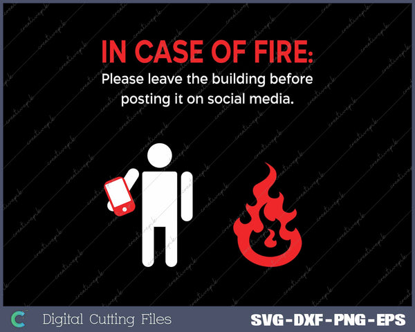 Funny Fire Fighter In Case Of Fire Millennials