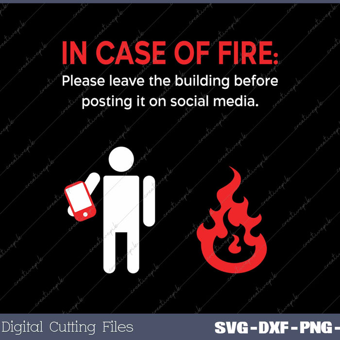 Funny Fire Fighter In Case Of Fire Millennials